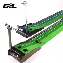 퍼팅연습기 스윙 골프용품 골프 연습매트, 3. 원목퍼팅연습기 퍼터거치형 딥브라운