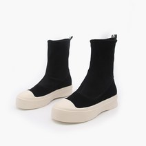 레젤르 여성용 바오트 통굽 밴딩 삭스 하이탑 스니커즈