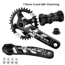 SWTXO MTB 크랭크 셋 170mm 바텀 브래킷 32T 34T 36T 38T 시마노 FSA 자이언트 자전거 부품용 체인링 크라운 볼트, Crank BB Chainring E