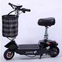 듀얼전동킥보드 전동킥보드 전기 자동차 소형 자동차 숙녀 접이식 미니 스쿠터 성인 휴대용, 24v, Black-24v 브러시 배터리 40-50마일 선