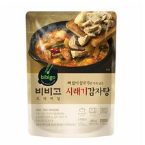 CJ더마켓 간편식 즉석식품 국레시피 탑티어 비비고 시래기 감자탕 국 탕 찌개 밀키트 460G, 16개