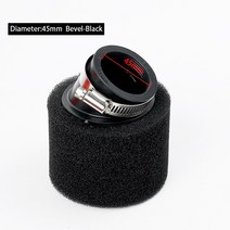 35mm 38mm 42mm 45mm 48mm 검정과 빨강 거품 에어 필터 스폰지 클리너 오토바이 스쿠터 먼지 핏 자전거, W-Black 45mm