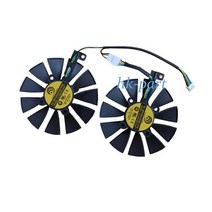 ASUS DUAL GeForce GTX1060-O6G 용 2PCS 87MM 그래픽 카드 냉각 팬 PLD09210S12HH FD10015H12S GTX 970 980, 한개옵션0