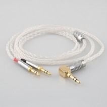 99% 순수 실버 8 코어 헤드폰 이어폰 케이블 초점 지우기 Elex Elegia Stellia 헤드셋 AH-D7200, 03 3.5mm 4 pole_02 1m