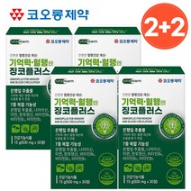 식약처 인증 은행잎 추출물 징코 플러스 혈행 기억력 인지력 개선 도움 두뇌 뇌 건강 영양제, 4개, 30캡슐