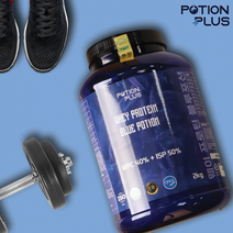 워라블 웨이 프로틴 블루포션 2kg 단백질 헬스 쉐이크 초코맛 wpc isp whey 보충제, 1개