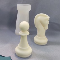 맥시의물건들 체스 캔들 실리콘 몰드 6종 아로마 퀸 킹 초 퀸즈겜빗 인테리어 DIY 도구 비누, E