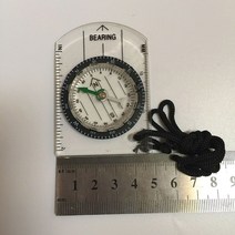 휴대용 미니 트레킹 나침반 전문 미니 나침반지도 눈금자 다기능 장비 야외 하이킹 캠핑 생존 안내 도구, 한개옵션0