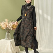 [디얼마미] 소리 날개 퀼팅 원피스 미시옷 빅사이즈 엄마옷 중년 여성 마담