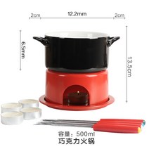 퐁듀기계 플레이트 분수 홈파티 치즈 초코 중탕기 초콜렛, 블랙 초콜릿 샤브샤브 세트