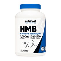 [당일출고] 뉴트리코스트 HMB 1000mg 240캡슐 / Nutricost HMB 1000mg 240caps, 1개