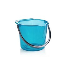 세차버킷 투명버킷 세차 바구니 바스캣 통 물통 휴대용 대형 플라스틱 걸레 물통 8l 욕실 투명 물통 야, 02 파란