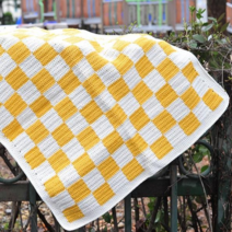 아실닷컴 체커보드 블랭킷 (파스텔코튼 9볼+동영상+도안), 옐로우