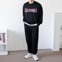 스타일에스 남여공용 캘리포니아 맨투맨 조거팬츠 오버핏 트레이닝세트