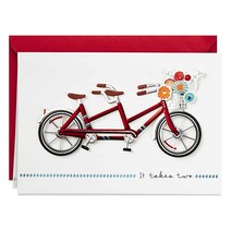 Hallmark 러브 카드 로맨틱 생일 카드 (쉬운 레몬 스퀴지) 홀마크 [관부가세 포함가], Tandem Bike
