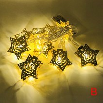 10/20led Eid 무바라크 장식 Led 문자열 빛 라마단 테마 요정 조명 1.65m/3m, [03] B, [02] USB model