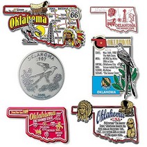 Oklahoma Six-Piece State Magnet Set by Classic Magnets Includes 6 Unique Designs Collectible Souve, 1