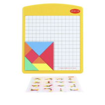 자석나라 양면자석 칠교놀이 마당, 혼합 색상 5개, 1인용