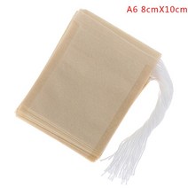 여과포 공조기 필터 일회용 빈 티백 끈이 있는 치유 씰 차 주입기 부직포 종이 필터 100 개, 06 A6