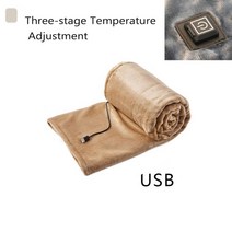 보조배터리온열매트 USB 5V 두꺼운 히터 가정용 온수 매트리스 온도 조절기 전기 워머 담요, [01] 100x80cm, [02] Yellow