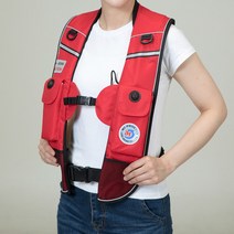 (구매전고객Gift) 엠제이피닉스 구명조끼 낚시조끼 C형 MJP-10001 MJP-10002 (국산) 해수부형식승인 자동팽창 낚시조끼 도시어부 낚시조끼 [휴먼월드몰], MJP-10001(레드)