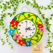 택_클레이로_만들기_4인용_(1인용 _1)_시계_[초등저]_봄꽃 A192, 1인용