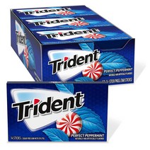Trident 트라이던트 무설탕 페퍼민트 껌 14개입 12팩
