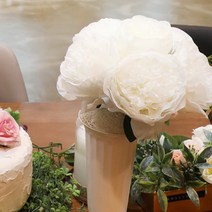 e베이비랜드 부케 _ 조화부케 셀프웨딩부케 브라이덜샤워소품, 작약부케_피치