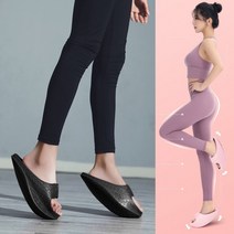 여자 다이어트 운동 슬리퍼 스트레칭 실내화 지압 샌달, 블랙, 1개, 블랙