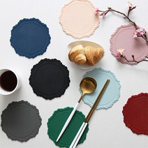 오마주 멜로우스페이스 오마주 실리콘 플레이트 티코스터 2P 프렌치 컵받침 (14종 택1), 01.멜란지핑크