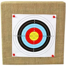 양궁 사격 표적 활 화살 사격 훈련 스포츠 타겟, 50cm×50cm×12cm (양면 가능)
