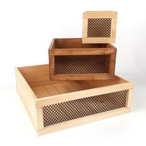 메시 빈티지 우드 박스 사과 나무 10t8, 1.상자-기본형16x14x4.5cm