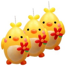 이야코 아기나라 캐릭터양초 만들기세트, 부활절 병아리, 3세트