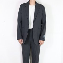 바쏘옴므 2022SS 쿨맥스 웨딩촬영용 남성예복 오버핏 차콜수트정장 W2JF65ACH