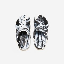 [매장 정품] 크록스 클래식 마블 클로그 키즈 블랙화이트 남여공용 샌들 슬리퍼