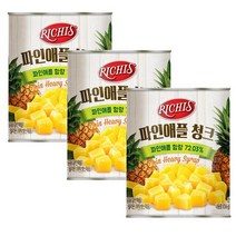 리치스 파인애플 청크 836g 디저트, 3개