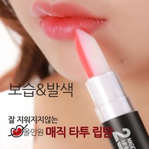 잘안지워지는 립밤 촉촉한 타투 컬러립밤 2개, 연한 핑크 오렌지