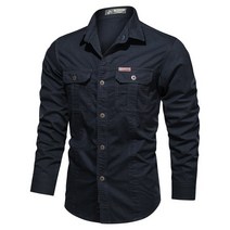 남성 캐주얼 셔츠 5XL 6XL 오버셔츠 밀리터리 코튼 의류 레저 블라우스 AF1388