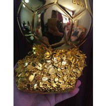 트로피 미니 우승 시상식 졸업 골프 축구 트로피 15cm 24cm 골든 볼 트로피 발론 도르 축구공 최고의 축구, 02 19cm height