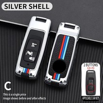 오토바이 키 커버 셸 케이스 혼다 PCX160 비전 SH350 3 버튼 원격 보호기 홀더 체인 액세서리, 02 silver A