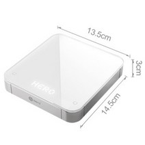커피저울 베이킹저울 주방 계량 카페 저울 영웅 커피 저울 전자 USB 스마트 디지털 정밀 주방 식품 베이킹, 02 Hero 2KG-0.1g White