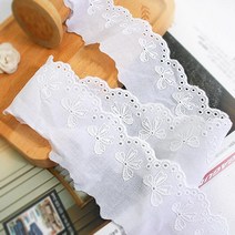 데코탑 로맨틱레이스모음32종 넓은폭레이스 손뜨개느낌토숀레이스, 리본면자수