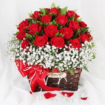 전국당일도착 카네이션 꽃바구니 생화 화분 꽃다발 선물 어버이날 스승의날 당일 꽃배달 서비스 (99플라워), 24.[A1596]-장미와안개의만남