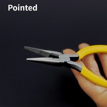 3 유형 5 인치 미니 옐로우 컬러 핸드 펜치 수리 도구 절단 지퍼 당겨 바늘 와이어 가위 Handmaking, Pointed nose pliers
