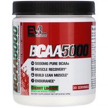 EVLution 뉴트리션 BCAA 5000 체리 라임에이드 8.78 oz (249 g) 헬스보충제 아미노산 근육회복