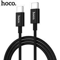 제이앤몰 hoco C타입 3A C to 양방향 퀵차지 고속 충전 PD충전 케이블 1M JNHKR, hoco 3A C to C 충전 케이블(블랙_1M)