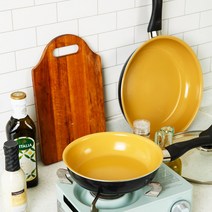 황토 세라믹 코팅 프라이팬, 1개, 28cm