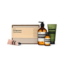 Aesop 에이솝 이솝 콘그루어스 선물 세트 - 아로마틱 핸드워시&핸드밤&제라늄 리프 바디스크럽&바디클렌저, Aesop Congruous Kit