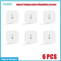 스마트온습도계 온도기록계 aqara 스마트 공기압 온도 습도 환경 aqara 센서 작동 xiaomi 홈 안드로이드 ios app 제어 homekit, 6개