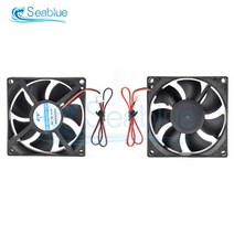 전기선 리드선 전등 스위치 1 Pcs DC8025 5V/12V/24V 오일 베어링 8cm 2 선 DC 냉각 팬 PBT 물질 환기 및 전자 제품의 방열, 01 5V